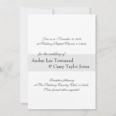Classic Damask Wedding Invitations, Ebony Kaart (Achterkant)