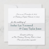 Classic Damask Wedding Invitations Kaart (Achterkant)