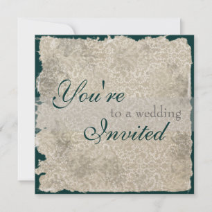 Classic Damask Wedding Invitations Kaart