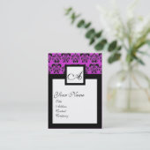 CLASSIC DAMASKSQUARE MONOGRAM, paars, violet Visitekaartje (Staand voorkant)