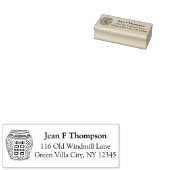 Classic Dames Ginger Jar Retouradres Rubberstempel (Gestempeld)
