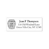 Classic Dames Ginger Jar Retouradres Rubberstempel (Afrduk)