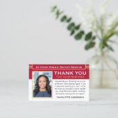 Classic Dank u Notaris Openbare foto QR Code Rood Visitekaartje (Staand voorkant)