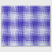 Classic Dark Blue and White Houndstooth Pattern Cadeaupapier (Vlak)
