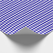 Classic Dark Blue and White Houndstooth Pattern Cadeaupapier (Hoek)