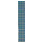 Classic Dark Blue Green Gold Tartan Plaid  Lange Tafelloper (Voorkant)