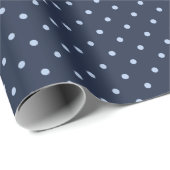 Classic Dark Blue Polka Dot  Wrapping Paper Roll Cadeaupapier (Rol Hoek)