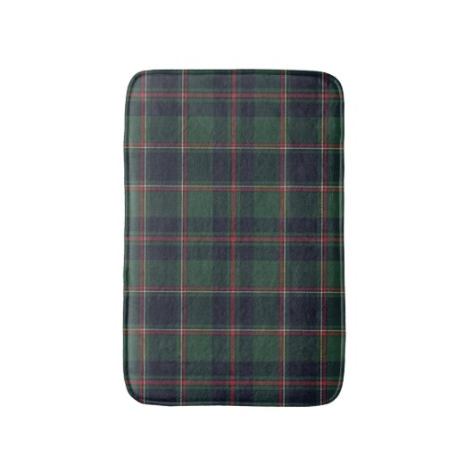Classic Dark Blue Red Green Plaid Pattern Badmat (Voorkant Verticaal)