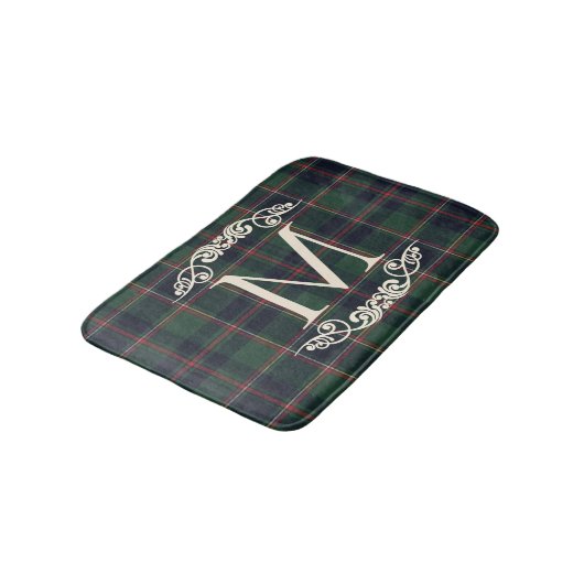 Classic Dark Blue Red Green Plaid Pattern Badmat (Gekanteld)