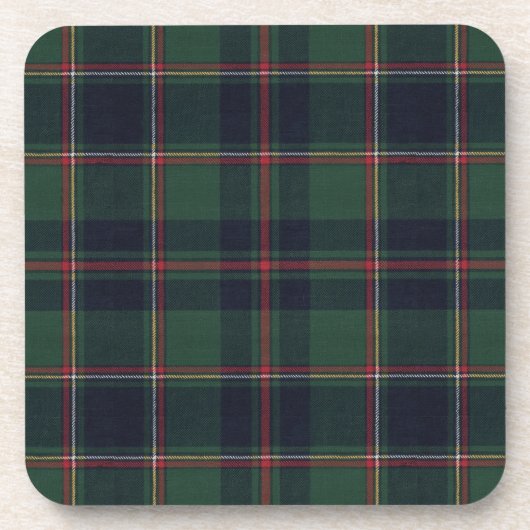 Classic Dark Blue Red Green Plaid Pattern Bier Onderzetter (Voorkant)