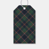 Classic Dark Blue Red Green Plaid Pattern Cadeaulabel (Achterkant)