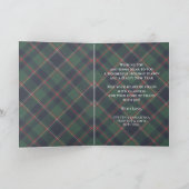 Classic Dark Blue Red Green Plaid Pattern Feestdagen Kaart (Binnen)