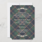 Classic Dark Blue Red Green Plaid Pattern Feestdagenkaart (Achterkant)