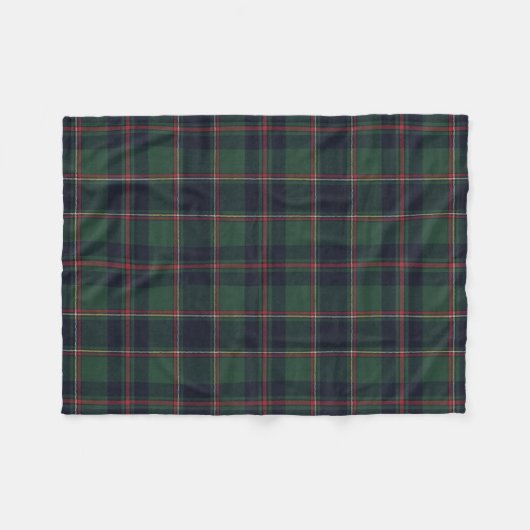 Classic Dark Blue Red Green Plaid Pattern Fleece Deken (Voorkant (Horizontaal))