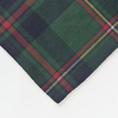 Classic Dark Blue Red Green Plaid Pattern Fleece Deken (Hoek)