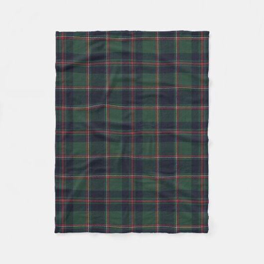 Classic Dark Blue Red Green Plaid Pattern Fleece Deken (Voorkant)