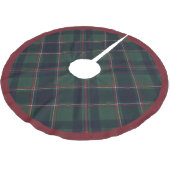 Classic Dark Blue Red Green Plaid Pattern Kerstboom Rok (Gekanteld)