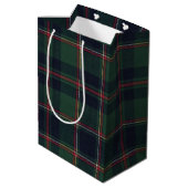 Classic Dark Blue Red Green Plaid Pattern Medium Cadeauzakje (Achterkant Gekanteld)