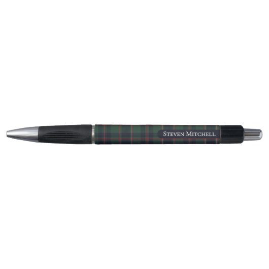 Classic Dark Blue Red Green Plaid Pattern Pen (Voorkant)