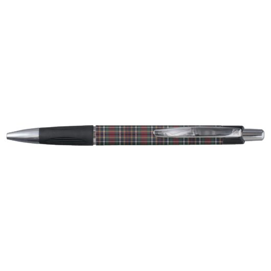 Classic Dark Blue Red Green Plaid Pattern Pen (Achterkant)