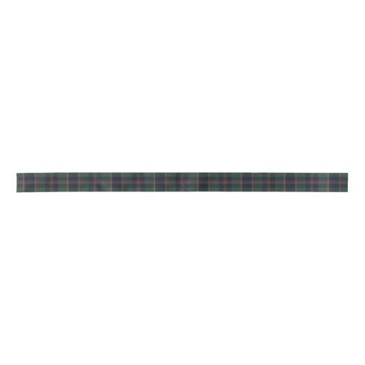 Classic Dark Blue Red Green Plaid Pattern Satijnen Lint (Voorkant)