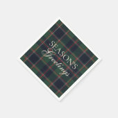 Classic Dark Blue Red Green Plaid Pattern Servet (Hoek)