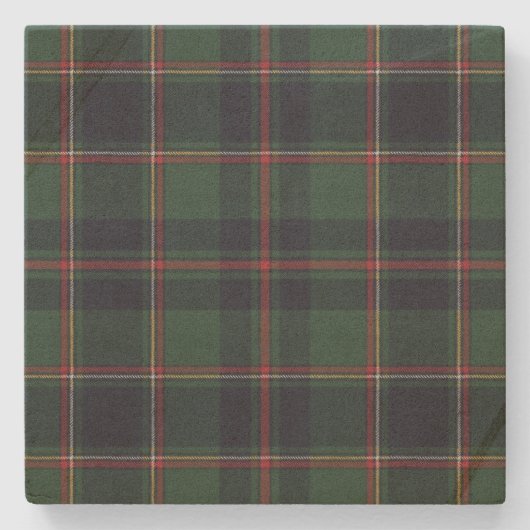 Classic Dark Blue Red Green Plaid Pattern Stenen Onderzetter (Voorkant)
