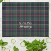 Classic Dark Blue Red Green Plaid Pattern Theedoek (Gevouwen)