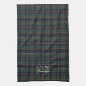 Classic Dark Blue Red Green Plaid Pattern Theedoek (Verticaal)