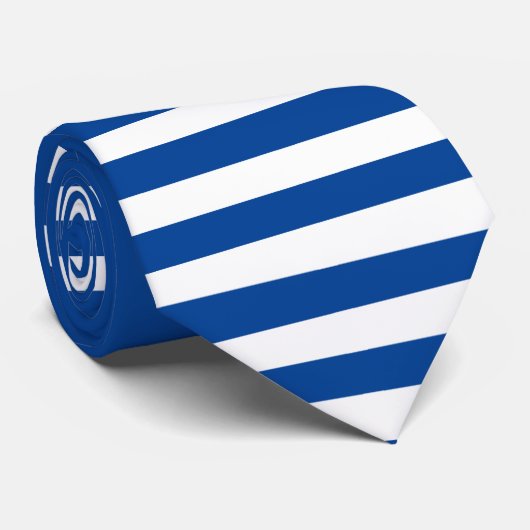 CLASSIC DARK BLUE STRIPED STROPDAS (Opgerold)