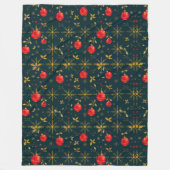 Classic Dark Christmas Fleece Throw Blanket (Voorkant)