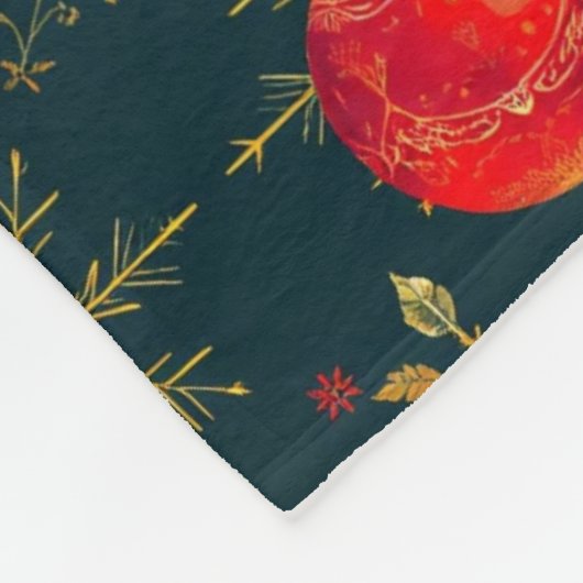 Classic Dark Christmas Fleece Throw Blanket (Hoek)