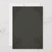 Classic Dark Elegant Wedding Invitation Kaart (Achterkant)
