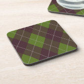 Classic Dark Green Argyle Pattern Bier Onderzetter (Linkerzijde)