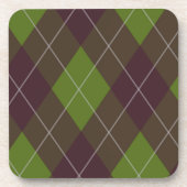 Classic Dark Green Argyle Pattern Bier Onderzetter (Voorkant)