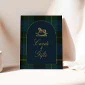 Classic Dark Green Plaid Baby Shower Cards & Gifts Poster