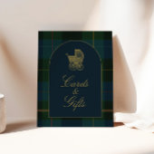Classic Dark Green Plaid Baby Shower Cards & Gifts Poster
