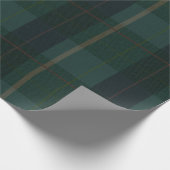 Classic Dark Green Tartan Plaid  Cadeaupapier (Hoek)