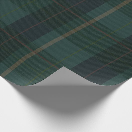 Classic Dark Green Tartan Plaid  Cadeaupapier (Hoek)