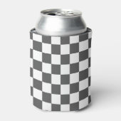 Classic dark grey checkerboard blikjeskoeler (Blikje Voorkant)
