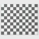 Classic dark grey checkerboard cadeaupapier (Vlak)