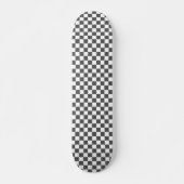 Classic dark grey checkerboard persoonlijk skateboard (Voorkant)