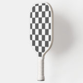 Classic dark grey checkerboard pickleball paddle (Links)