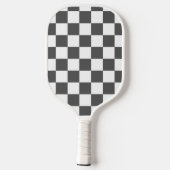 Classic dark grey checkerboard pickleball paddle (Achterkant)
