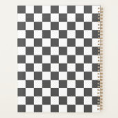 Classic dark grey checkerboard planner (Achterkant)