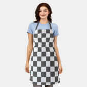 Classic dark grey checkerboard schort (Gedragen)
