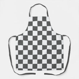 Classic dark grey checkerboard schort