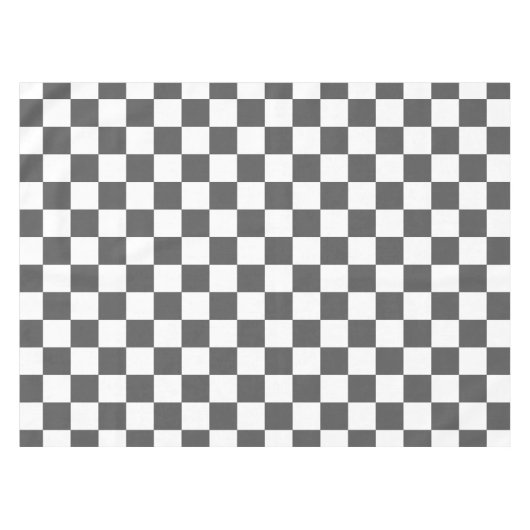 Classic dark grey checkerboard tafelkleed (Voorkant (Horizontaal))