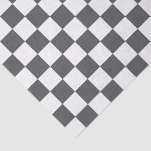 Classic dark grey checkerboard tissuepapier (Detail)