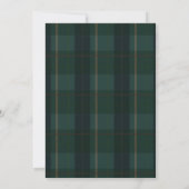 Classic Dark Plaid Lauren Inspired Baby Shower  Bedankkaart (Achterkant)